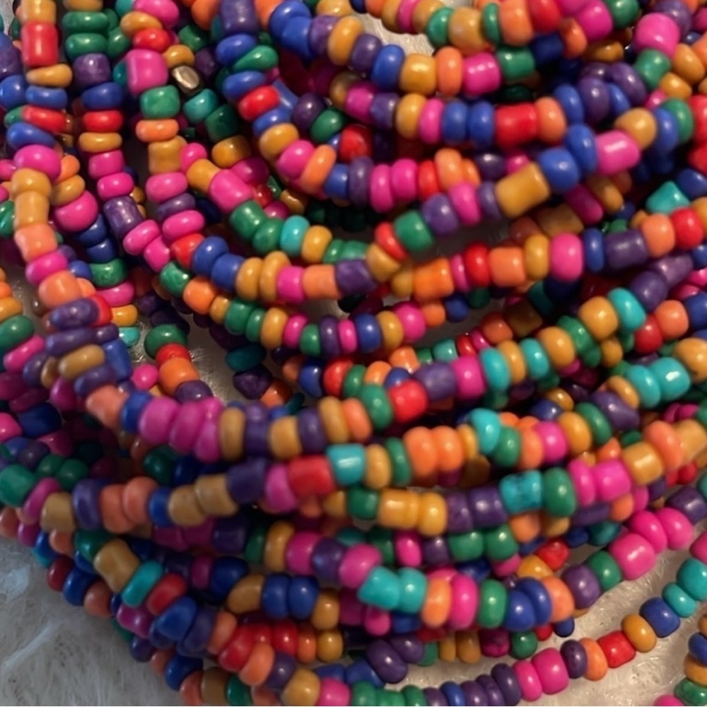 Vibrant Bold Multi Colored Strands Graduated With… - image 2